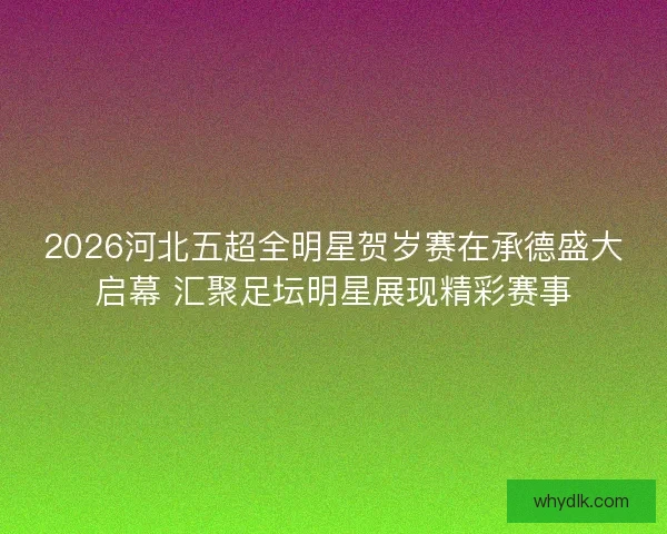 2026河北五超全明星贺岁赛在承德盛大启幕 汇聚足坛明星展现精彩赛事